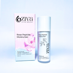 Peptide moisturiser absorbing into melanin-rich skin — Ziva Beauty natural anti-ageing skincare Malaysia