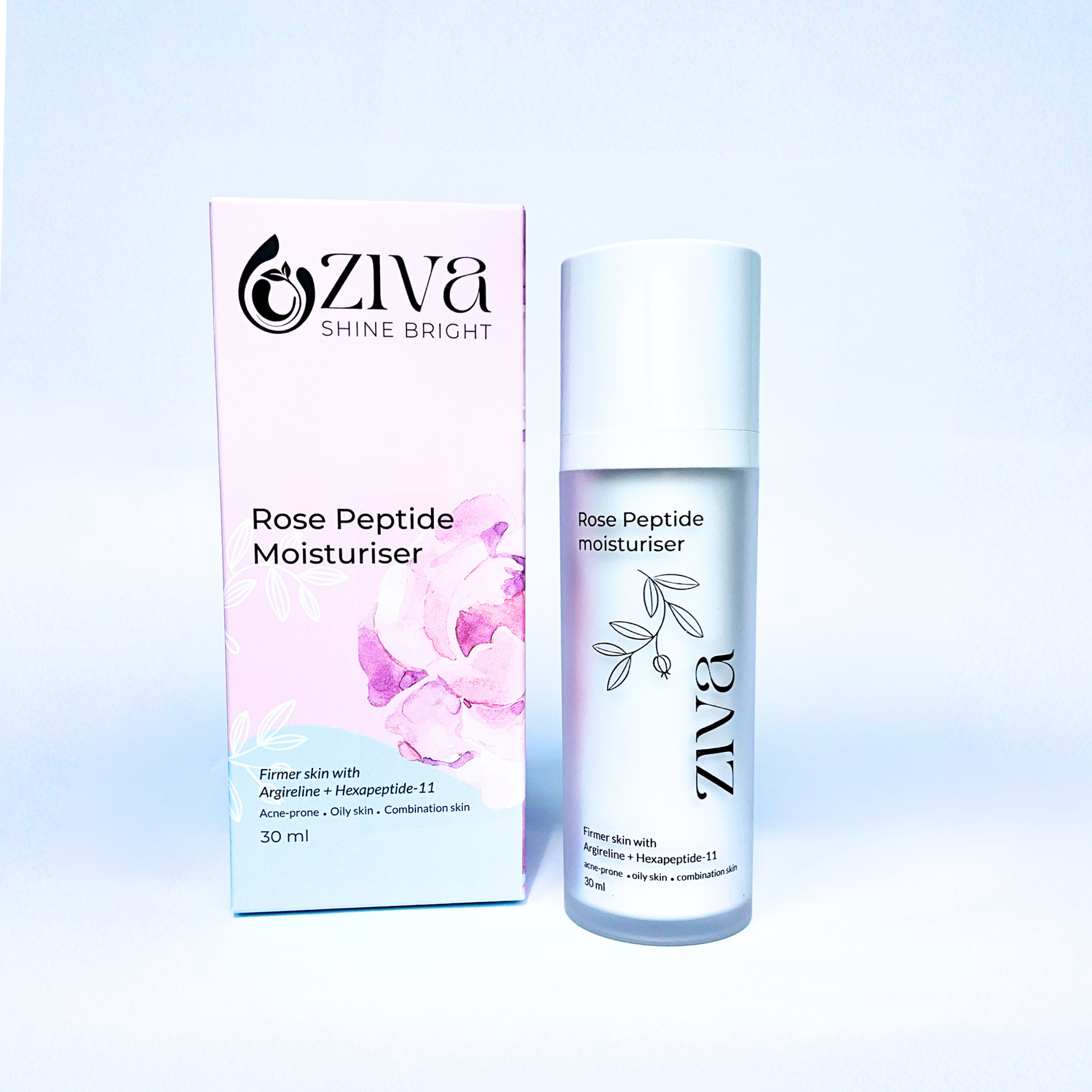 Peptide moisturiser absorbing into melanin-rich skin — Ziva Beauty natural anti-ageing skincare Malaysia