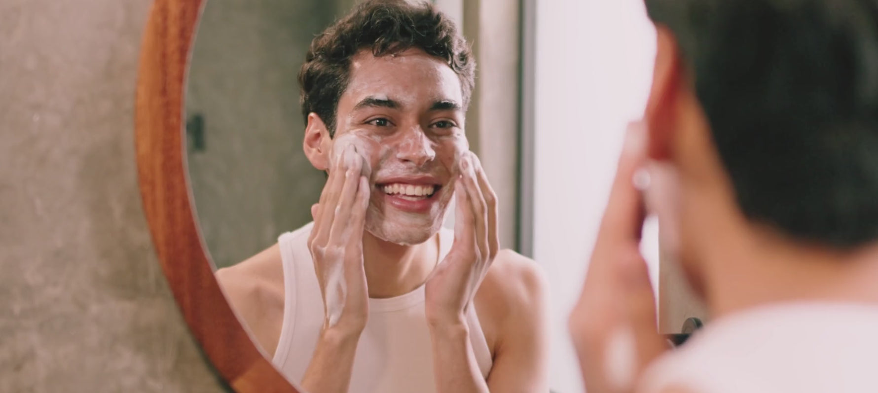 Applying Ziva Beauty PorePerfect Rose Cleanser on melanin-rich acne-prone skin — natural pore-clearing skincare Malaysia